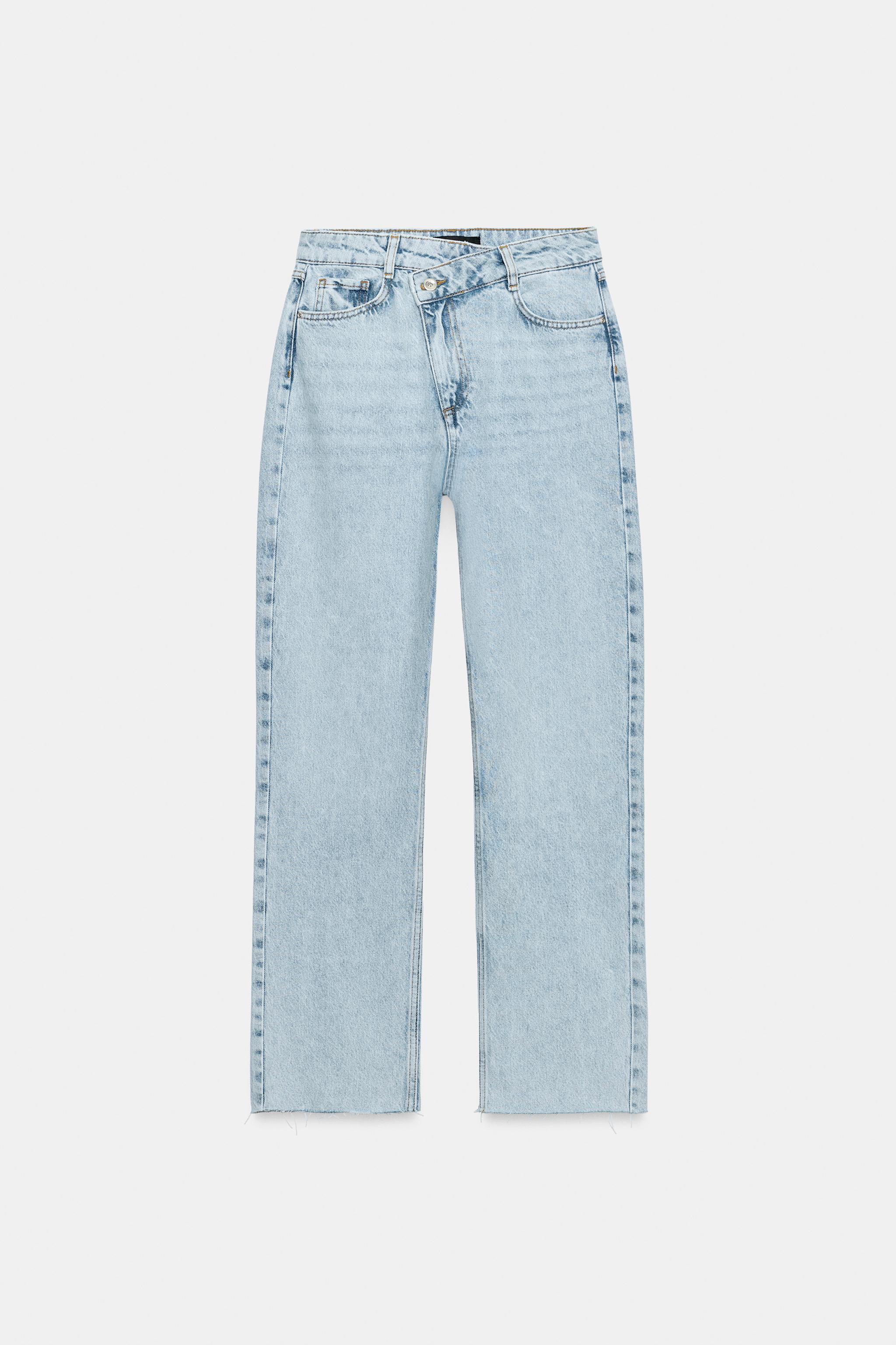 Z1975 HIGH-WAISTED CRISS-CROSS WAIST STRAIGHT JEANS